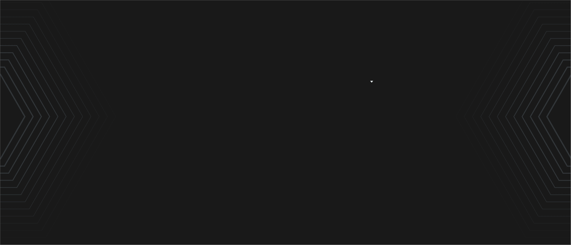 Black background with faint geometric lines on both sides and a small white dot near the upper center.
