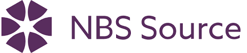 NBS Source logo with four geometric shapes and the text NBS Source in purple.