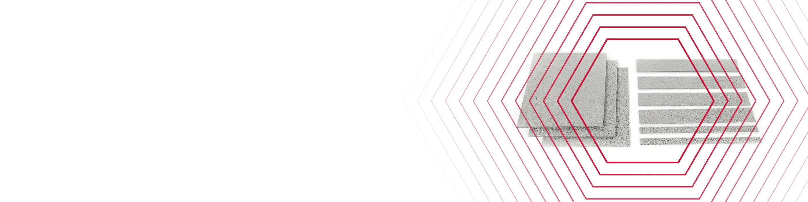 Gray rectangles and lines overlaid with red concentric hexagons on a white background, left side mostly blank.
