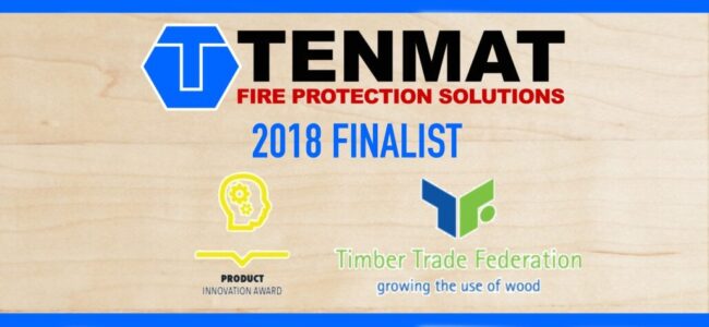 tenmat-timber-trade-federation-innovation-award TENMAT Fire Protection Solutions 2018 Finalist, Timber Trade Federation Product Innovation Award logo.